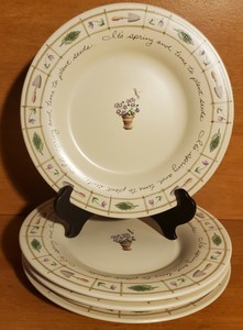 Pfaltzgraff Perennials Flower Garden Salad Plate Set S Of 4 8 Usa Excellent Ebay