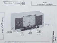 Original Sams Photofact Manual ARVIN 857T CH. RE378  275 