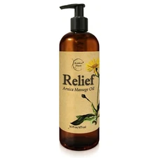 Relief Arnica Massage Oil – Body Massage Oil for Massage Therapy 16oz