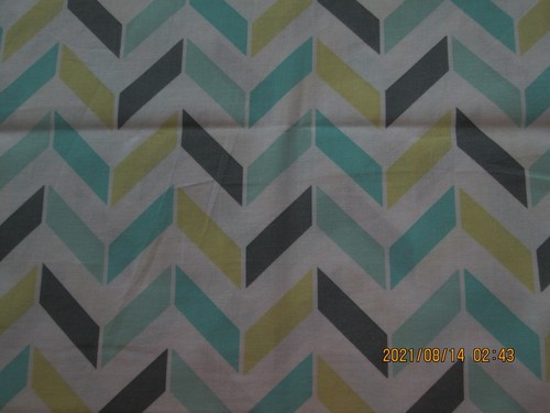 Chevron -Gray, Yellow, Blue Multi - Remnant - 35"L x 44"W - FREE SHIPPING!!! - Picture 5 of 5