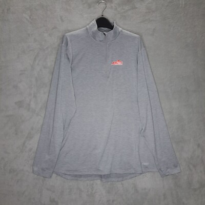 CNTR Sportswear Mens Gray Pullover 1/4 Zip Long Sleeve Sweatshirt Size 2XL