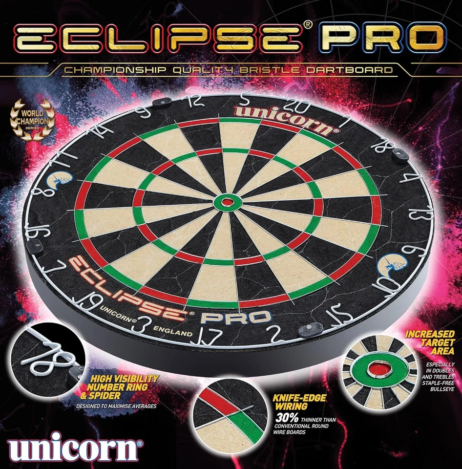 Unicorn Eclipse Pro Bristle Board | Dartborard Dartscheibe Turnierboard Sisal - Bild 3 von 4