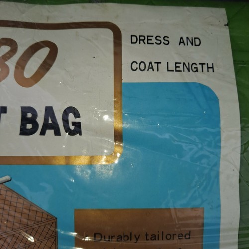 Vtg new old stock jumbo green Garment Bag closet organizer Japan sealed new - Picture 6 of 8
