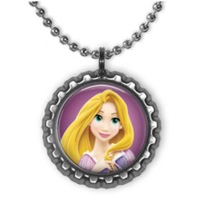 Disney Princess RAPUNZEL 3D Bottle Cap Necklace  Gift for Girls
