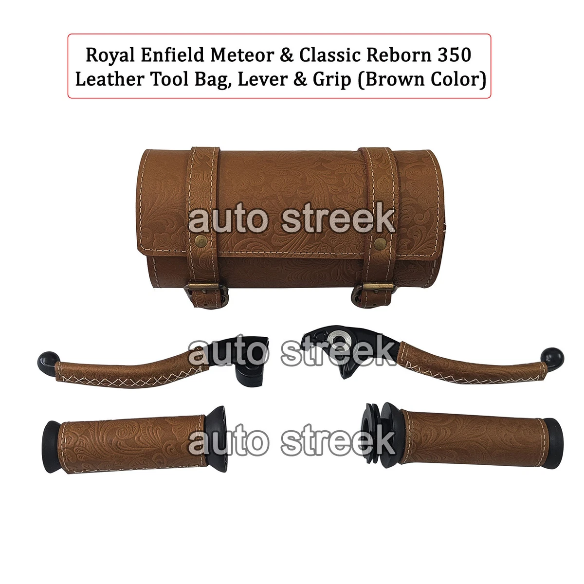 Fit For Royal Enfield Meteor Classic Reborn 350 Brown Grip