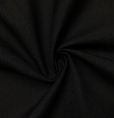 10 Yard Black  Cotton Fabric 60  Width