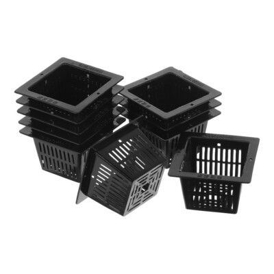 10PCS Planting Basket Green Planting Root Square Plant Cultivation Pots 