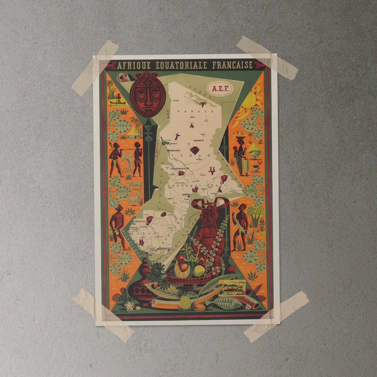 Afrique Équatoriale Française Poster – Vintage French Colonial
