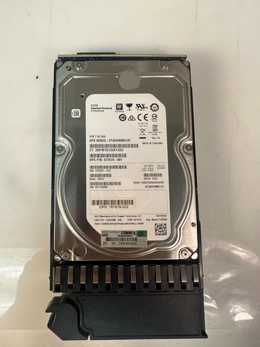 HP 4TB SAS Hard Drive 3.5" 12Gbps 7.2K Server 787676-002 871679-001 ST4000NM0125
