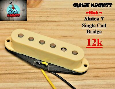 G.M. Hot Alnico's Strat Stratocaster  Bridge pickup For Fender  Cream 12K