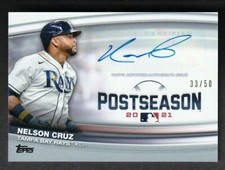 2022 Topps Series 1 Postseason Performance Relics #PPAR-NC Nelson Cruz Auto /50