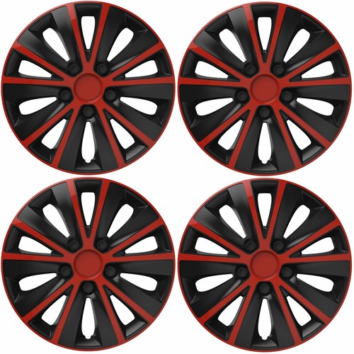 4 x Back & Red Wheel Trims Hub Caps 14" fits Nissan Micra Note Pixo Primera eBay