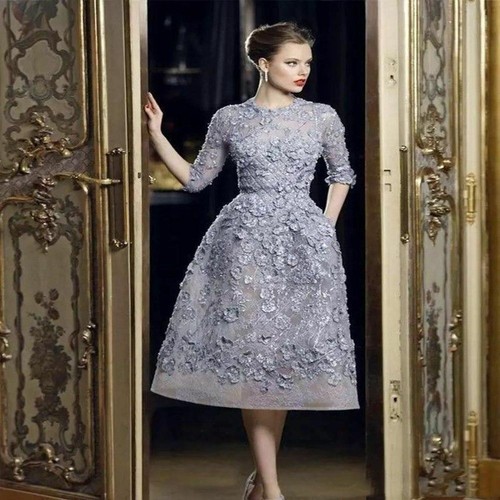 Knee-length Prom Gowns Party Dress 