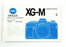 Minolta XG-M - Camera Original User Manual - Instruction Booklet