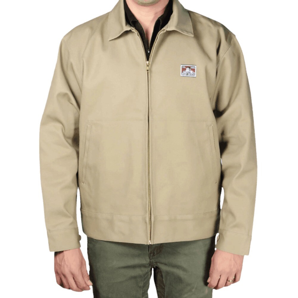 Ben Davis Men's Jacket Slash Pockets Heavy Duty Zip Front