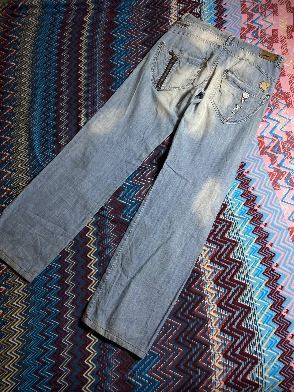 Y2K Baggy JNCO Vintage Japanese Denim Jeans Avant-Garde Style