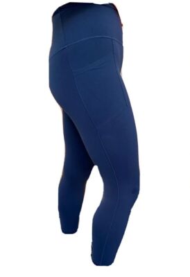 Athleta Salutation Stash Pocket II 7/8 Leggings Tight Navy Blau Gym Yoga Laufen