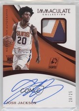 2017-18 Panini Immaculate Rookie Red 20/25 Josh Jackson #136 Patch Auto 3c7