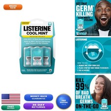 Listerine PocketPaks Breath Strips Cool Mint 3 Pack 24 Strips Each 