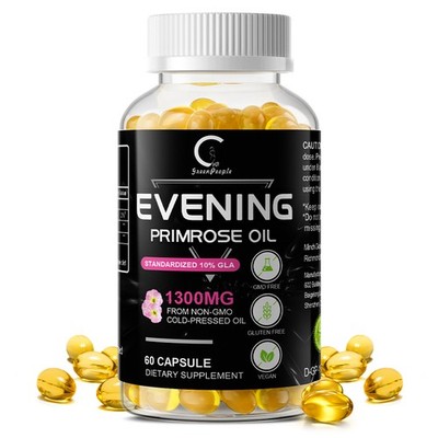 For Female Evening Primrose Oil Capsules with GLA Anti-Aging,Whitening 60ct