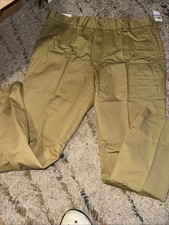 IZOD American Chino Pants Mens 38x30 Khaki Flat Front Straight Fit NEW NWT