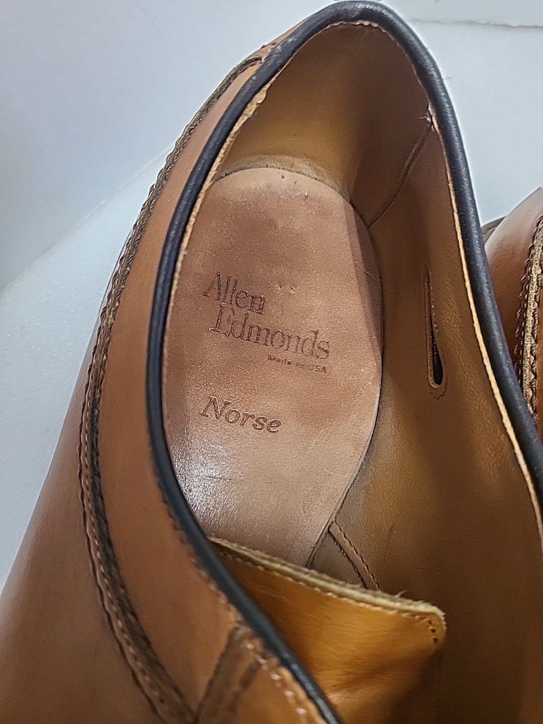 SAOLA Scarpe eleganti Allen Edmonds Norse Split Toe Derby da uomo 11 5 D marroni made in USA