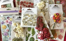 YOU CHOOSE - 3D FLOWER STICKER & EMBELLISHMENTS - BEAUTIFUL - FLAT RATE SHIPPING