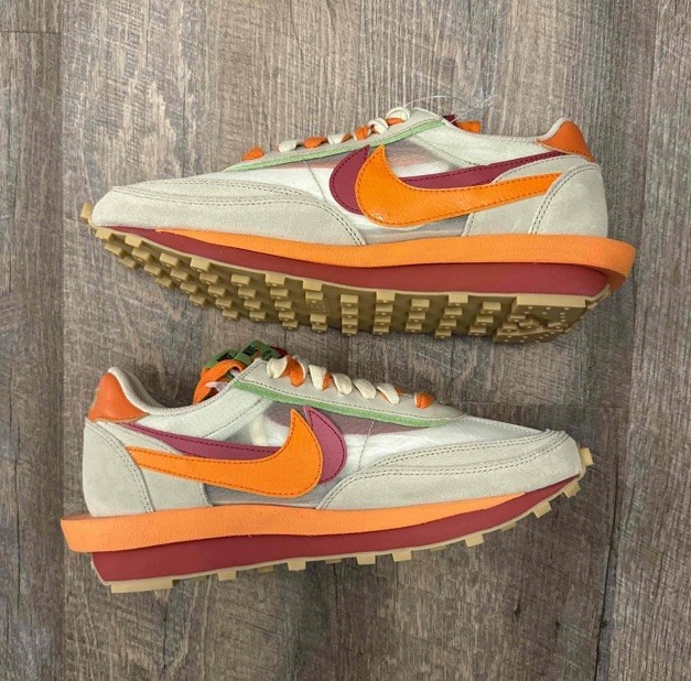 SACAI X NIKE Sneakers Sacai x Clot x Nike LDWaffle Net arancione Blaze Kiss taglia 9 5 DH1347 100