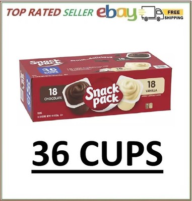 Snack Pack Pudding Variety Pack 3.25 oz., 36 count (18 chocolate and 18 Vanilla)