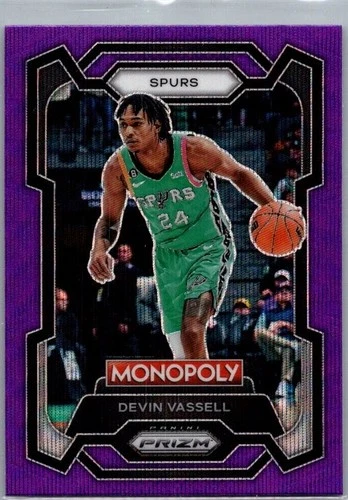 2023-24 Panini Prizm Monopoly - Devin Vassell #80 Purple Wave Prizm