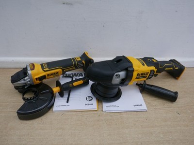 DeWALT DCM848 18 V 125 MM 5 ZOLL POLIERER + DCG405 5 ZOLL WINKELSCHLEIFER BLANKE EINHEITEN