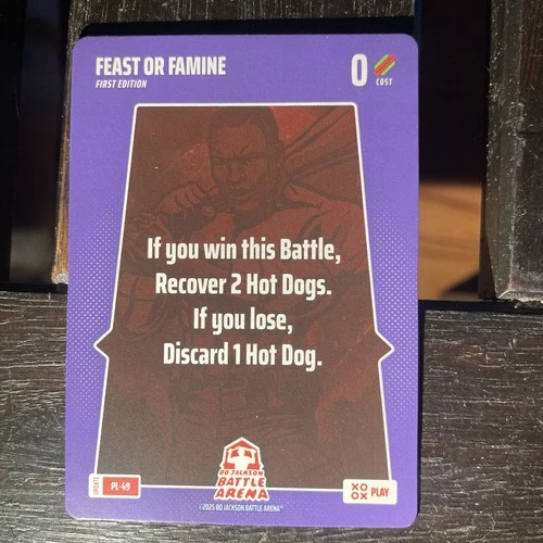 Bo Jackson Battle Arena Alpha Update Play Card SSP Feast Or Famine PL-49