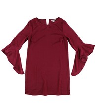 bar III Womens Casual Shift Dress, berryfreeze, S