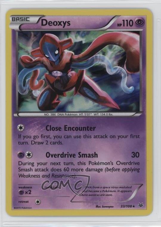 Deoxys Holo Pokemon XY Roaring Skies #33