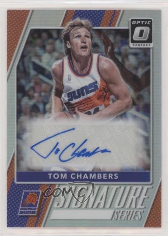 2017 Panini Donruss Optic Signature Series Holo Prizm Tom Chambers #80 Auto h6d