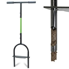 Hollow Tine Lawn Aerator Heavy Duty Manual Grass Coring Tool Soil Compaction