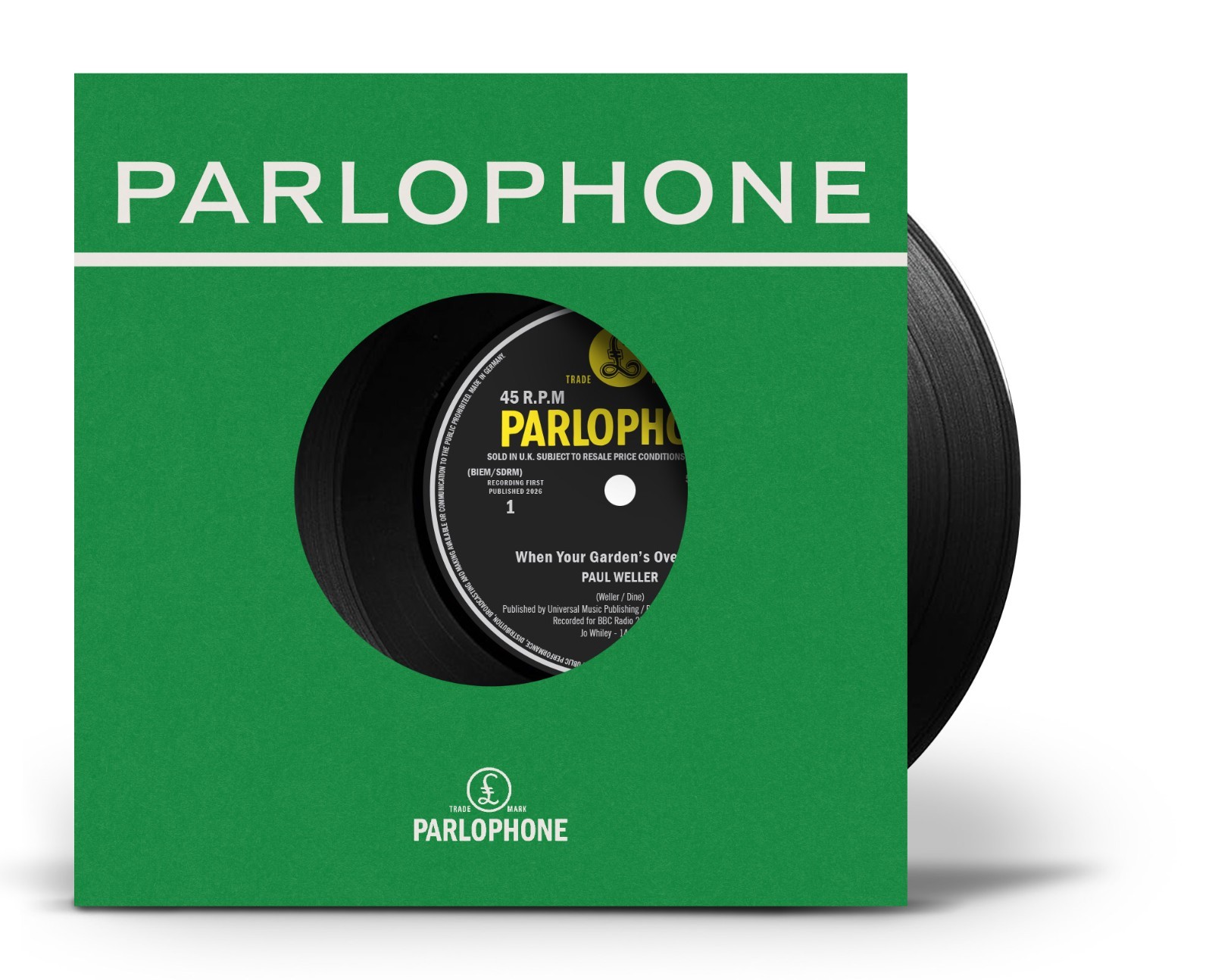 Paul Weller When Your Garden's Overgrown Live at the BBC 7"" Inch Vinyl RSD 2026
