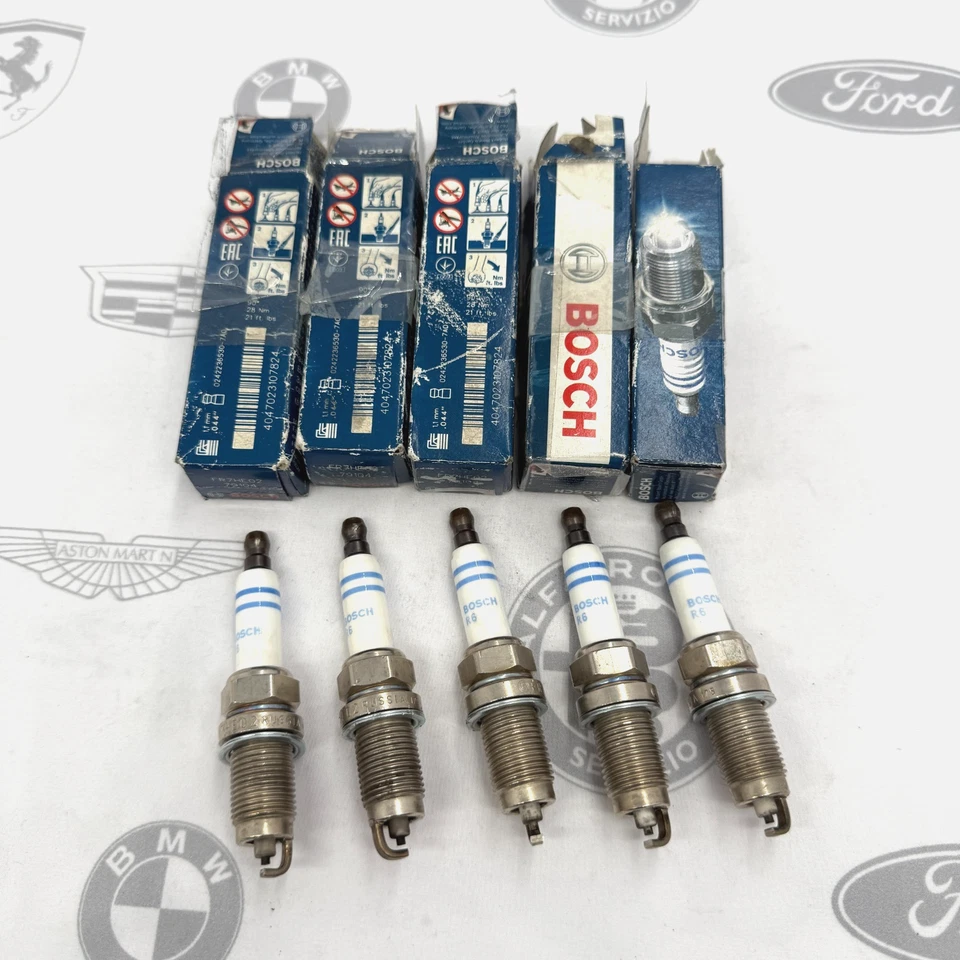 2010-2015 VOLKSWAGEN BEETLE JETTA SET  OF 5 BOSCH SPARK PLUG OEM FR7HE02 79104 - Image 2 of 4
