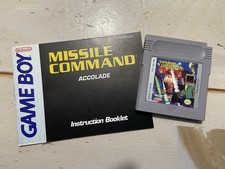 Missile Command (Nintendo Game Boy) Cartridge & Manual