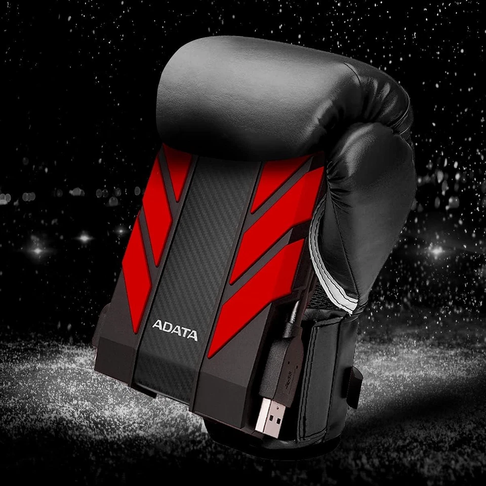 ADATA Dashdrive Durable HD710 Pro External Hard Disk Drive, USB 3.1 (1TB, Red) H - Image 3 of 4