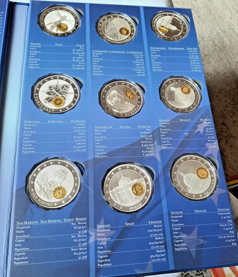 15 Medaillen 10 JAHRE EURO -MÜNZEN 2016  Auflage 9.999 - Bild 4 von 4
