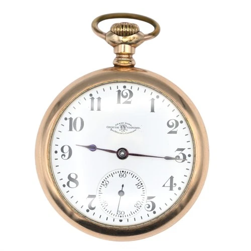 ANTIQUE BALL-HAMILTON STANDARD MODEL 1 RAILROAD GRADE POCKETWATCH GOLD FILL