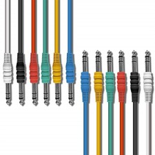 1/4-inch TRS Stereo Multi-Color Balanced Patch Cables 6 Pack