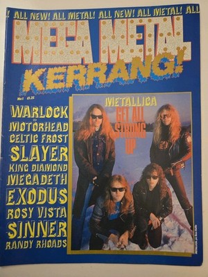 Mega Metal Kerrang! Mag No. 1 1986 Metallica Slayer Motorhead Megadeth Ozzy Rare