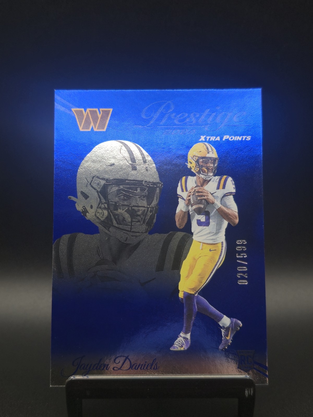 2024 Panini Prestige - Rookies Jayden Daniels #302 Xtra Points Blue /599 (RC)
