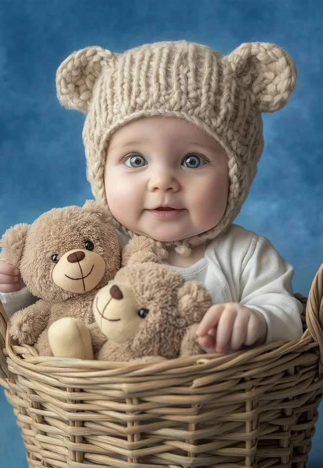 Telón de fondo de fotografía abstracta azul de 5x7 pies foto en la cabeza retrato fondo Ph... Foto 2 de 4