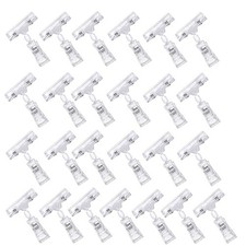25 PCS Plastic Merchandise Sign Holder Rotatable Pop Clip-on Price Display
