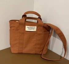 Sold Out Mini Canvas Sezane Tote Bag Rust October Correspondance Purse