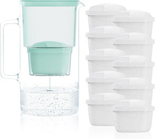 3-In-1 Caraffa Di Vetro Filtrante per L'Acqua 2.5L Con Sistema Di Filtro, 10X Ca