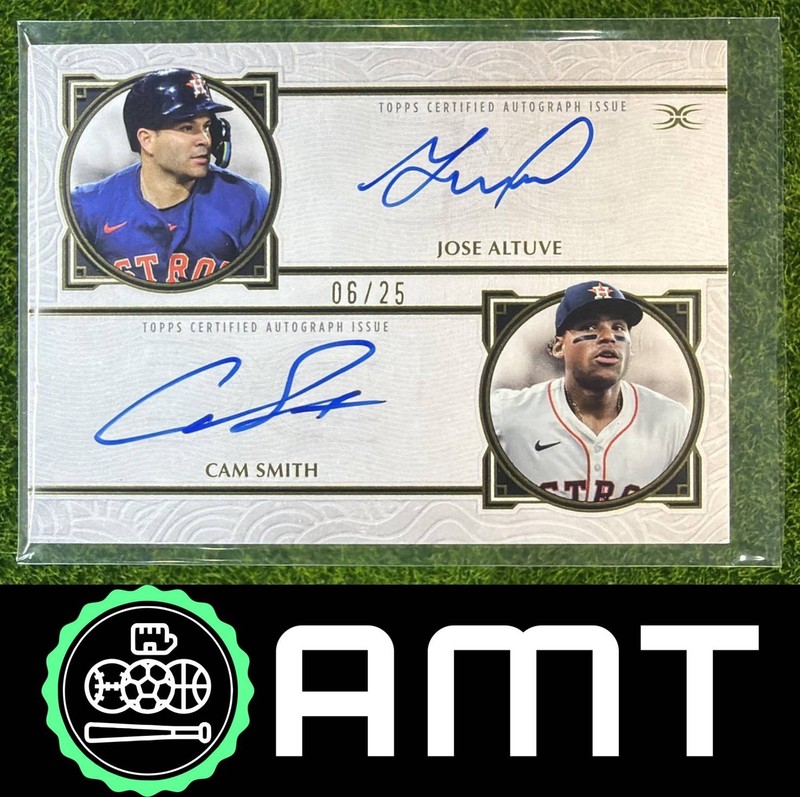 Cam Smith Jose Altuve 2025 Topps Definitive 6/25 Dual Auto Collection Astros RC